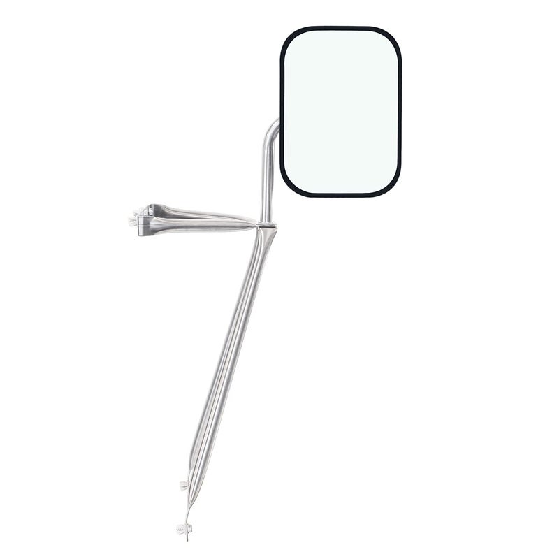 United Pacific 60039 Stainless Steel Swing Away Mirror for Trucks, Vans, RVs, Campers, Extendable to 15", Double Strength Tubing - One Mirror - Image 2